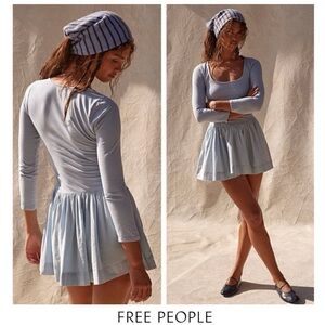 ♥️SALE♥️ FREE PEOPLE Onda Drop-Waist Long Sleeve Mini Flattering Dress M NWTS!